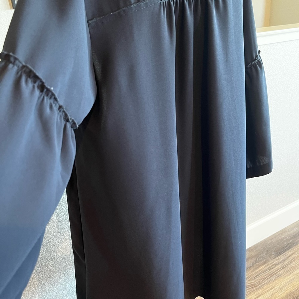 H&M FLOUNCE SLEEVED COAT - SMALL - Picture 3 of 8